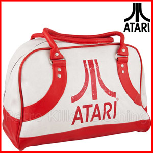Atari Logo Vintage Retro Distressed Mens Holdall Sports Bag - White & Red - £28.99