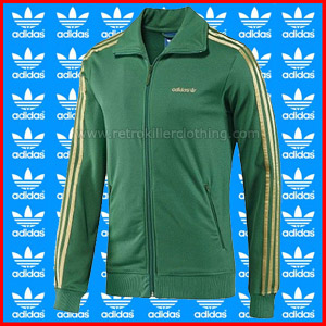 adidas green and blue tracksuit